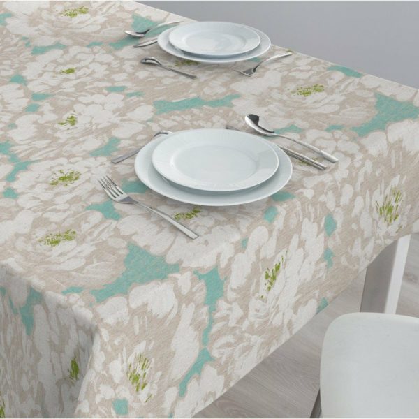 Mantel resinado Antimanchas NELLY Turquesa - Imagen 5