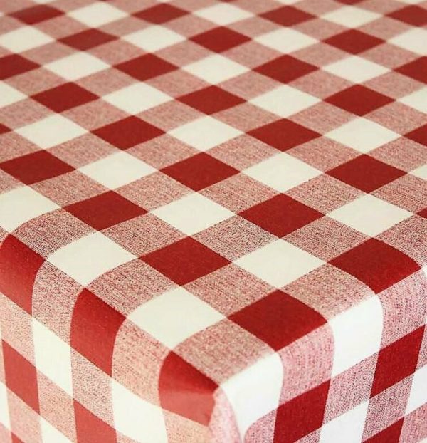 Mantel de HULE Económico VICHY ROJO