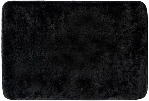 Alfombra baño lisa color Negro