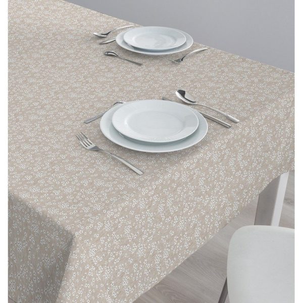 Mantel resinado Antimanchas MILFLORES Beige - Imagen 4
