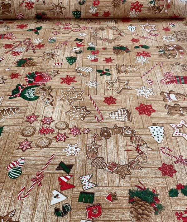 Mantel NAVIDAD resinado Antimanchas COOKIES - Imagen 3