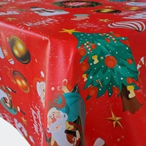 Mantel de HULE Navidad Fantasy ROJO