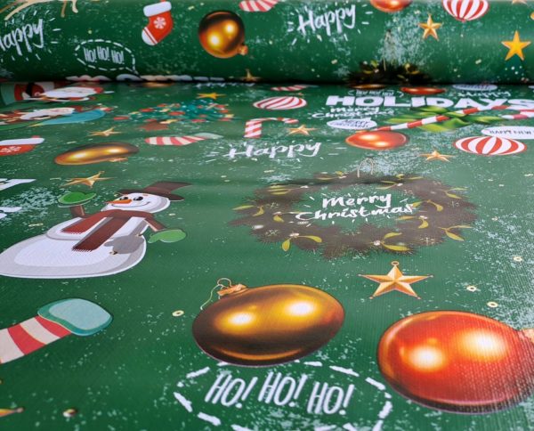 Mantel de HULE Navidad Fantasy VERDE - Imagen 2