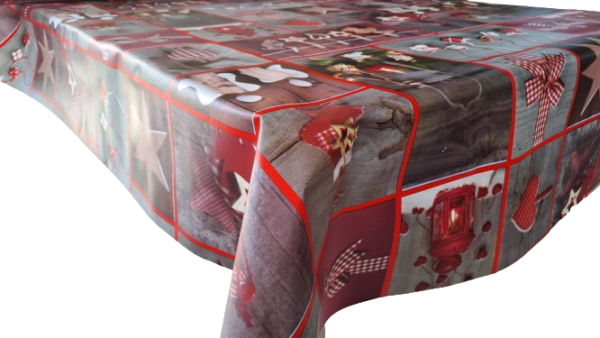 Mantel de HULE Navidad Deco RED - Imagen 2