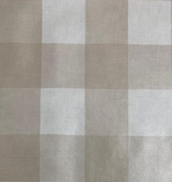 Mantel de HULE Económico CUADDRO BEIGE