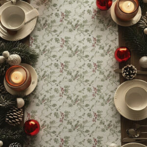 Mantel NAVIDAD resinado Antimanchas ACEBO