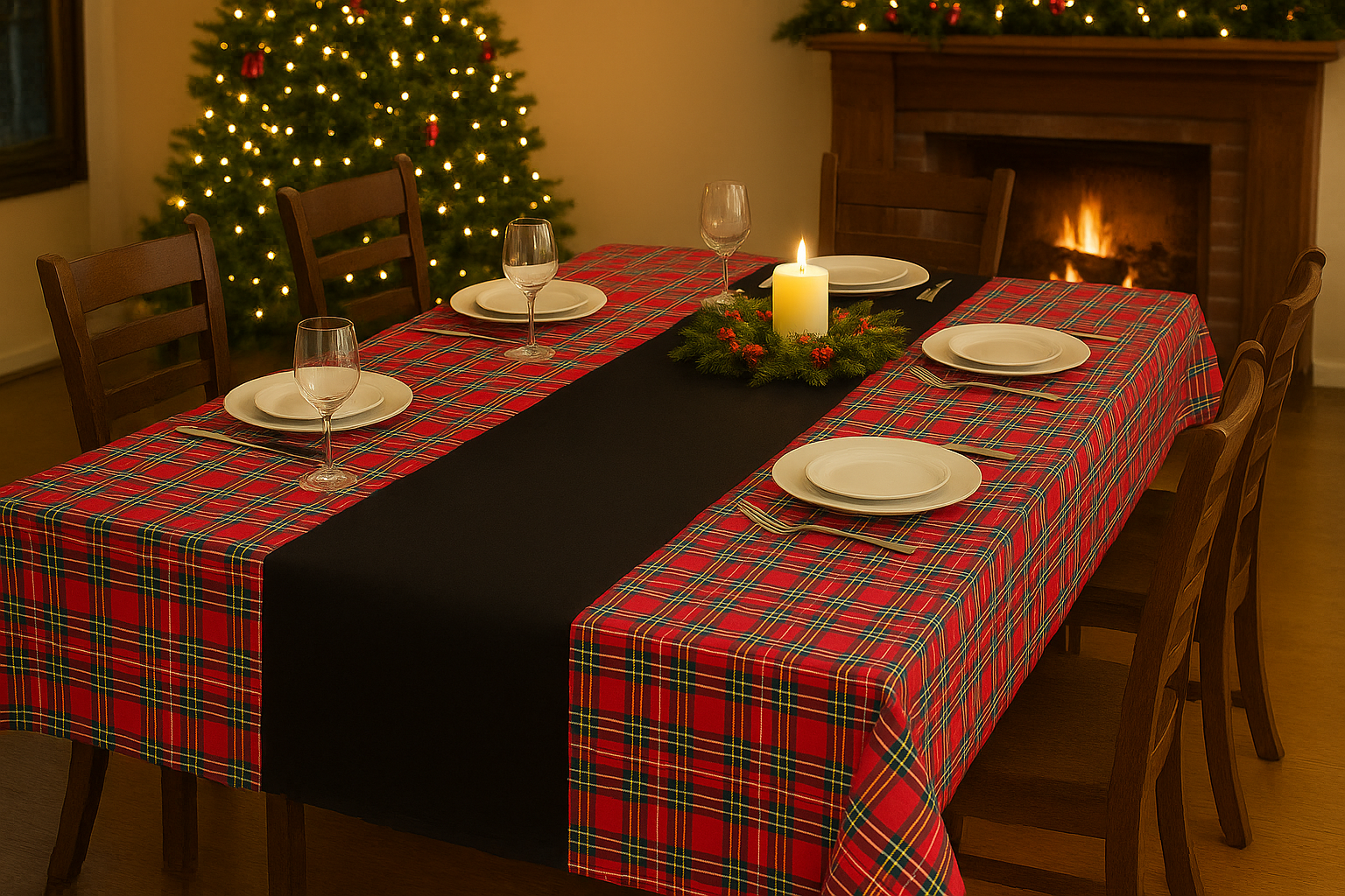 Caja regalo Navidad pack MANTEL + Camino de mesa - Imagen 7