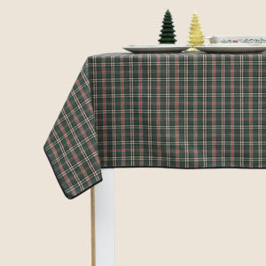 Mantel NAVIDAD resinado Antimanchas TARTÁN Verde