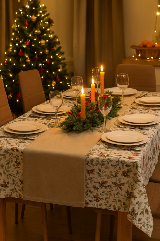 Caja regalo Navidad pack MANTEL + Camino de mesa - Imagen 5