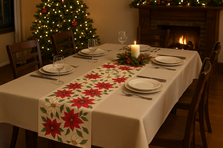 Caja regalo Navidad pack MANTEL + Camino de mesa - Imagen 9